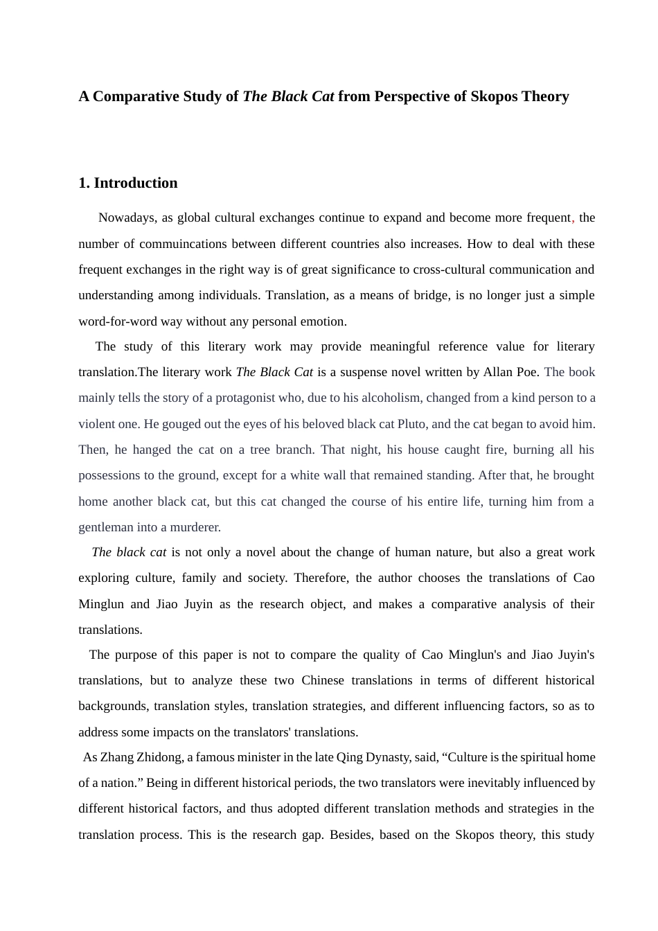 25年查重低 英语 A Comparative Study of The Black Cat from Perspective of Skopos Theory.docx_第7页