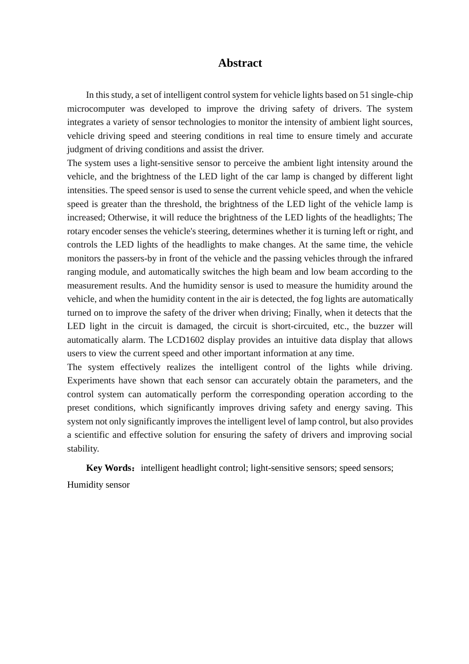 25年查重低 电气自动化电子信息 基于单片机的车灯智能控制的研究.docx_第2页