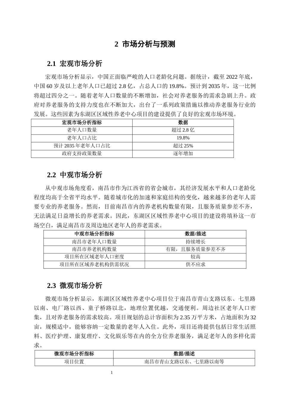 25年查重低 东湖区区域性养老中心（一期）项目可行性研究分析.docx_第7页