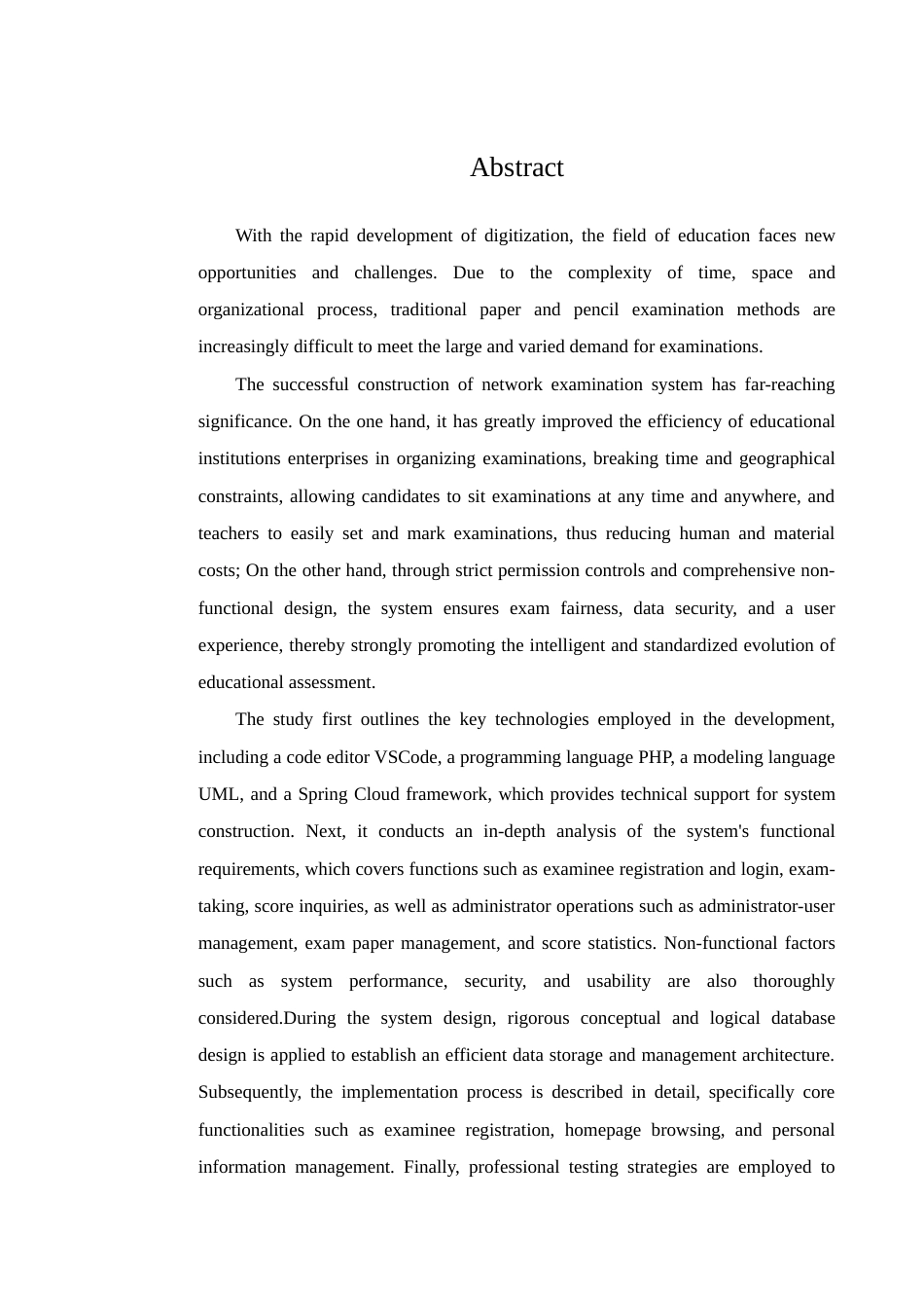 25年查重低 某学院学生在线考试系统设计与实现.docx_第2页
