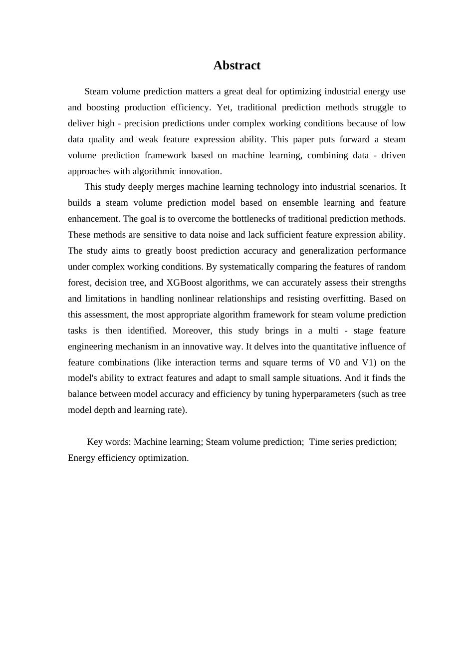 25年查重低 应用统计学 基于机器学习的蒸汽量预测与应用.docx_第2页