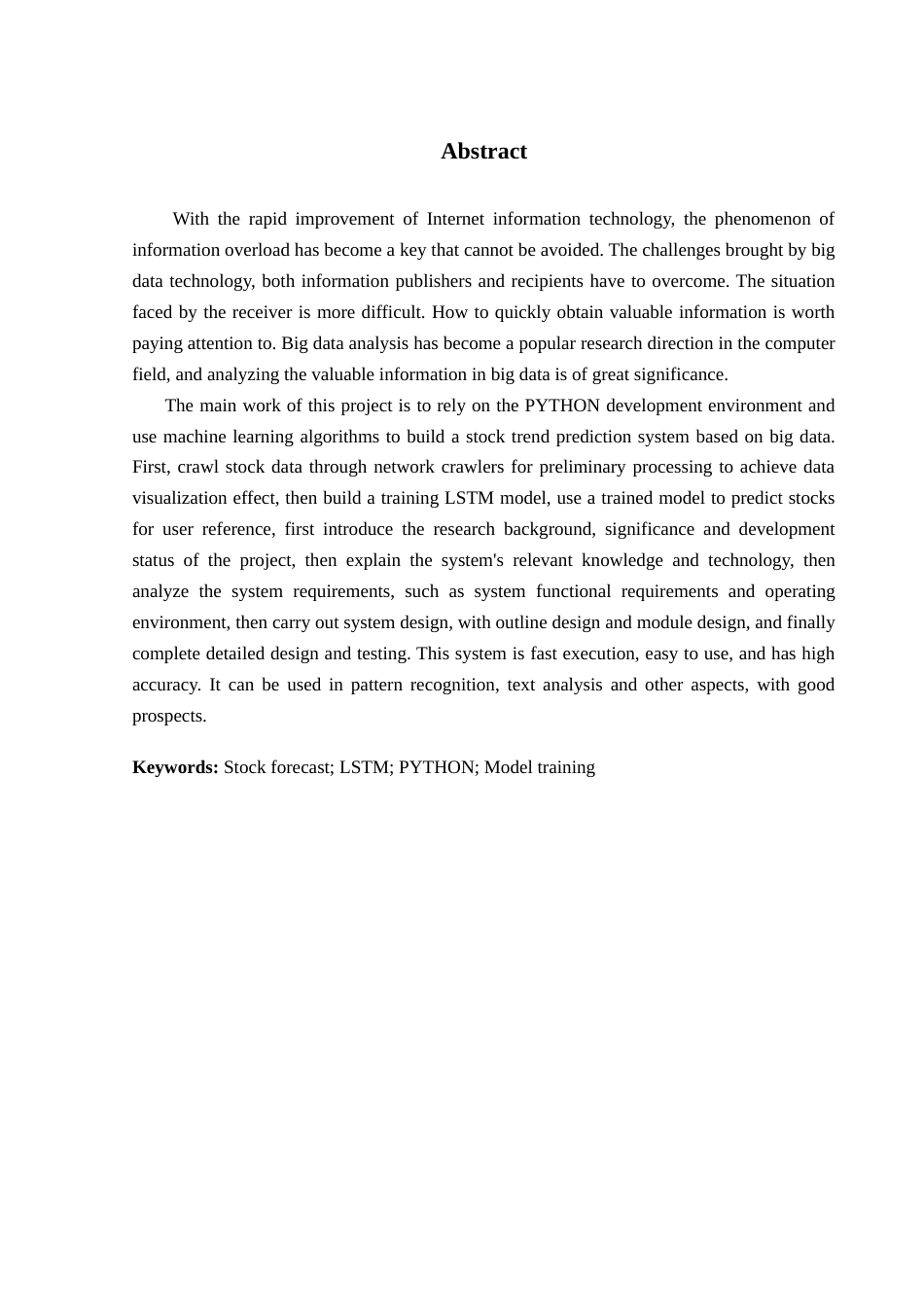 25年查重低 数据科学与大数据技术 基于深度学习算法的股市价格预测研究.docx_第1页