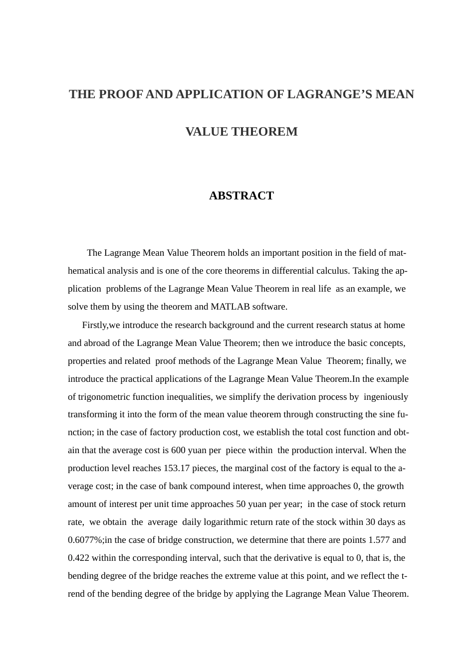 25年查重低 拉格朗日中值定理的证明及其应用-约16443字符.doc_第4页