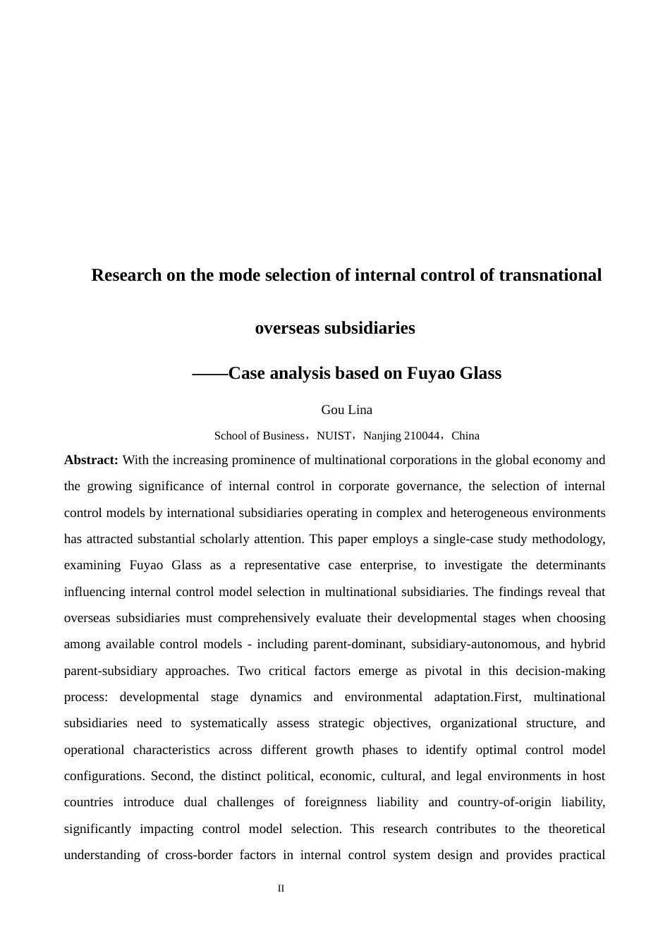 25年查重低 跨国海外子公司内部控制-约15090字符.docx_第4页