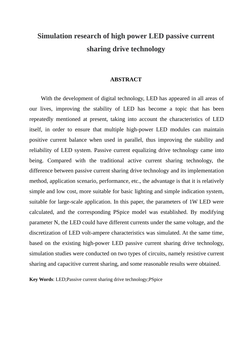25年查重低 本科电子信息工程 大功率LED无源均流驱动技术仿真研究-约11652字符.docx_第3页