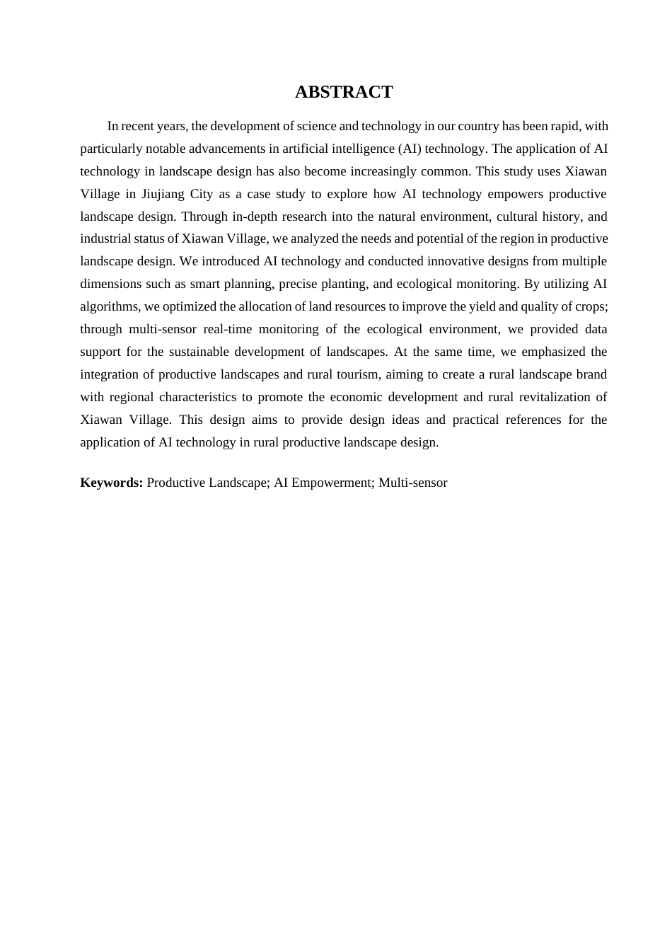 25年查重低 AI赋能九江市下湾村的生产性景观设计.docx_第2页