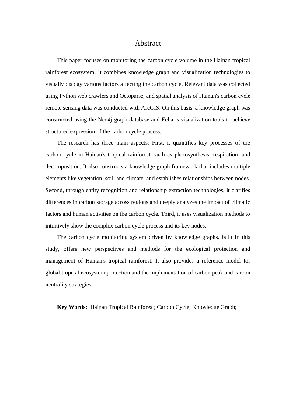 25年查重低 大数据工程 基于知识图谱的海南热带雨林生态系统碳循环量监测研究.docx_第2页