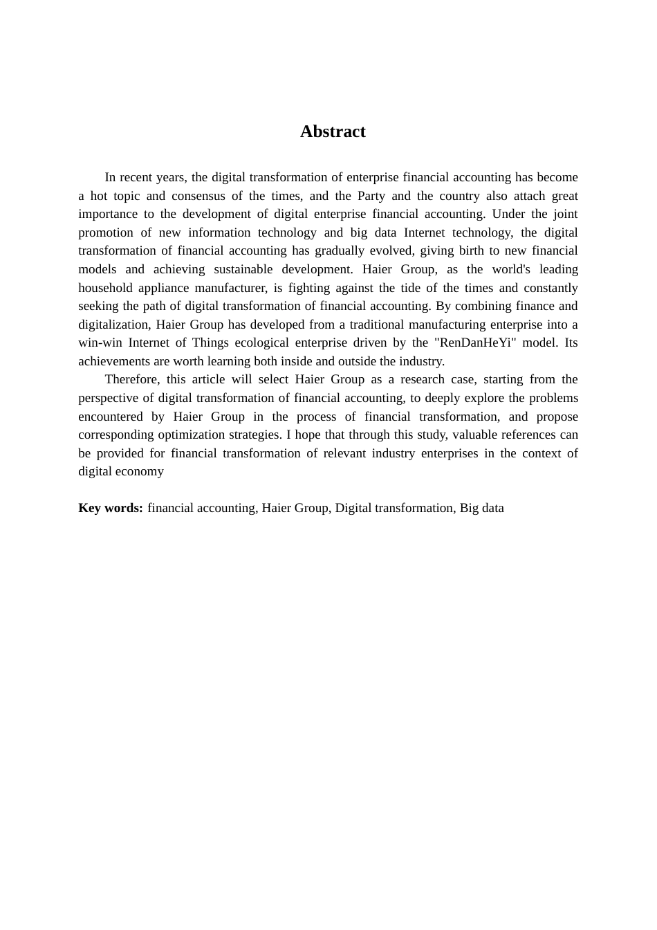 25年查重低 海尔集团财务会计数字化转型研究-约15595字符.docx_第6页