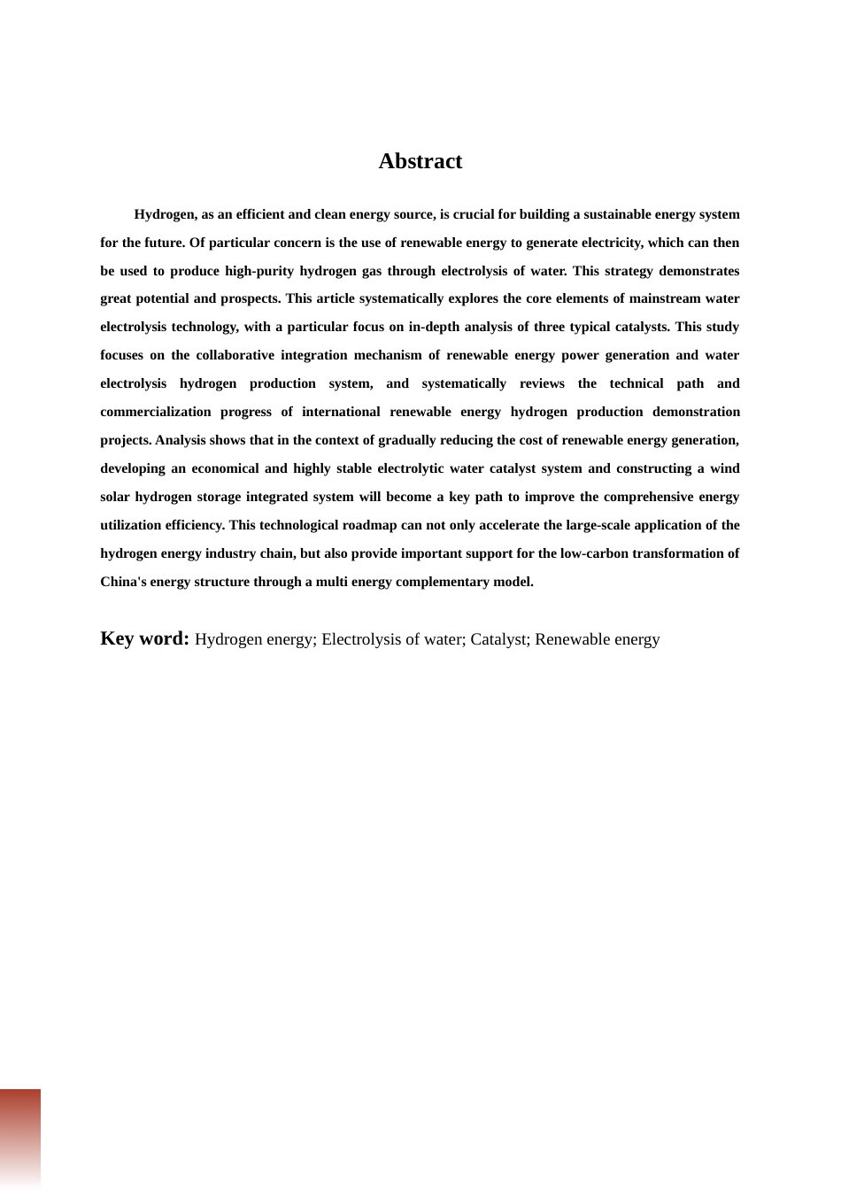 25年查重低 可再生能源电解制氢技术及催化剂的研究进展-约15215字符.doc_第2页