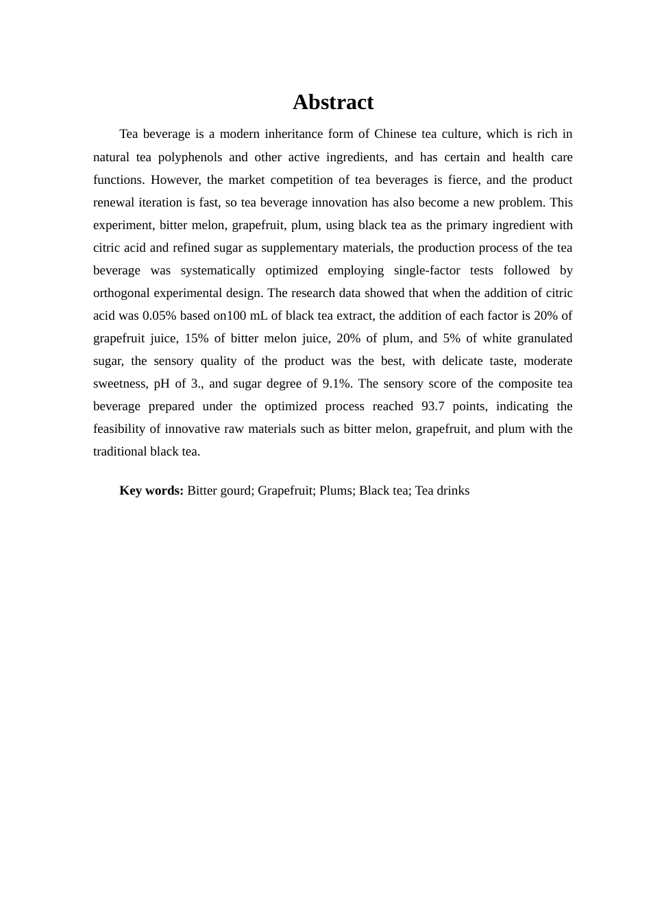 25年查重低 苦瓜西柚话梅茶的加工工艺研究-约8422字符.docx_第2页