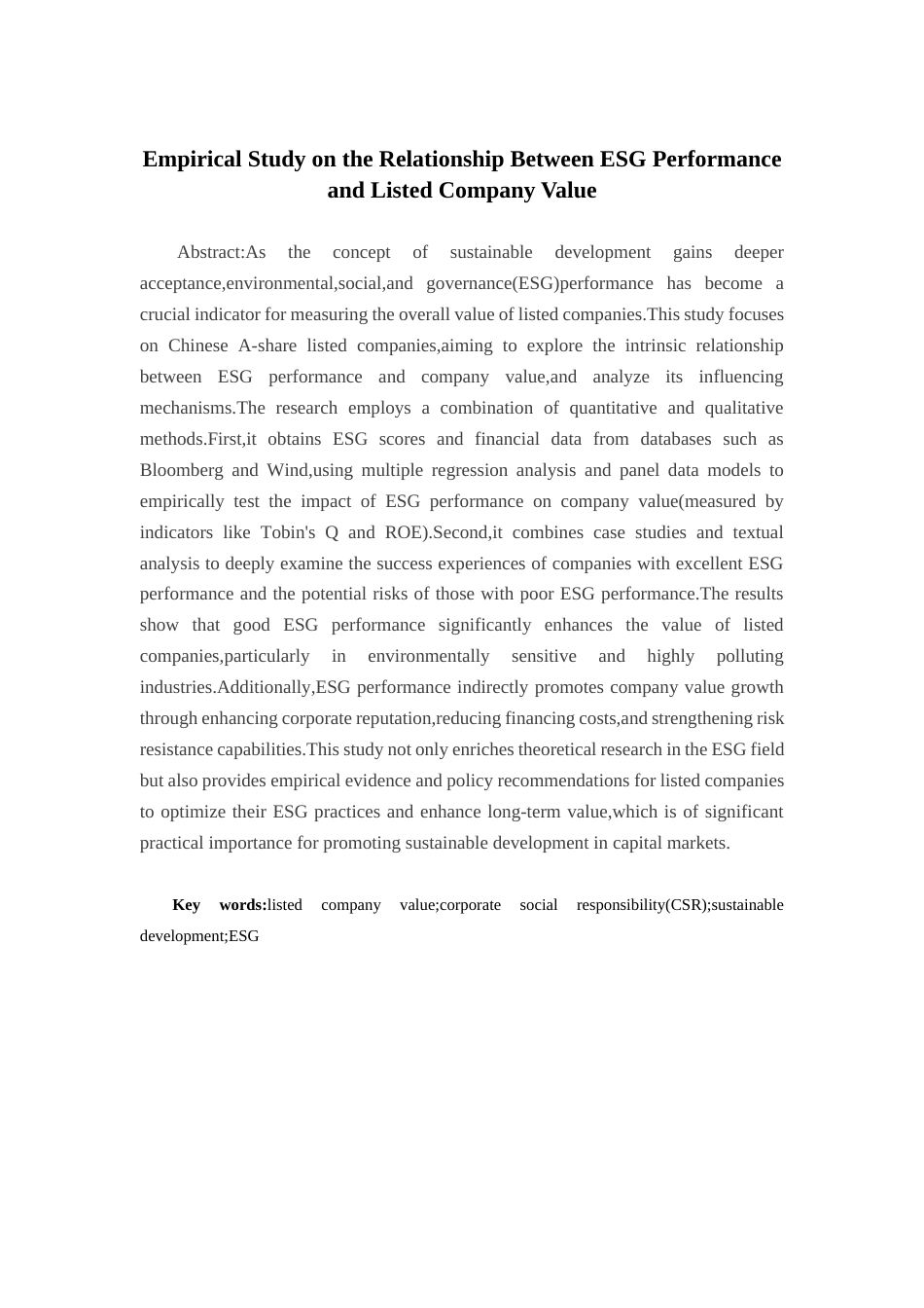 25年查重低 ESG表现与上市公司价值的实证研究-约14333字符.docx_第3页