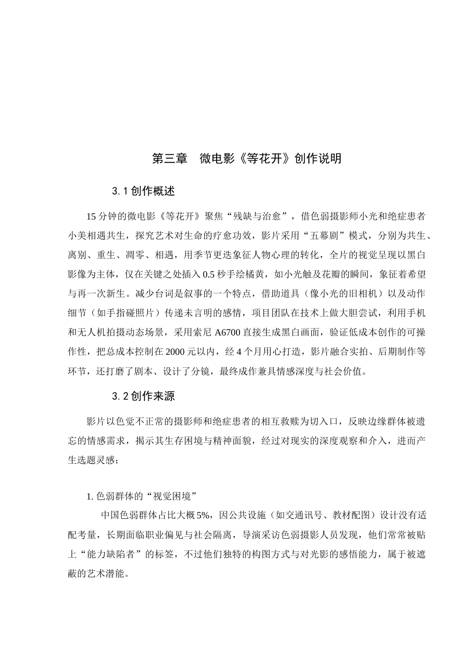 25年查重低 本科网络与新媒体 微电影《等花开》创作说明-约9061字符.docx_第10页