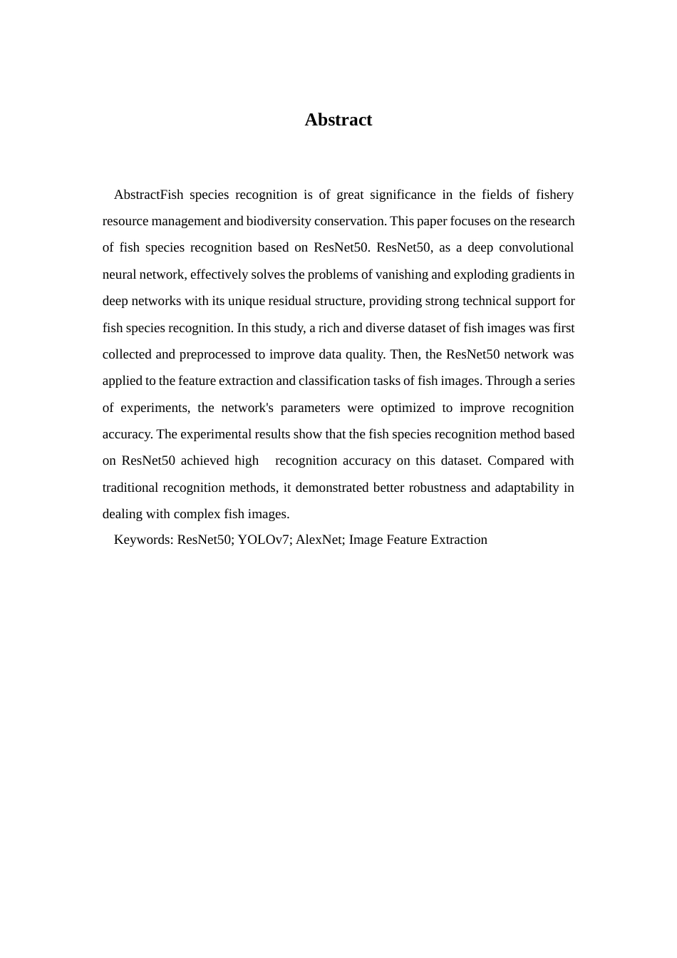 25年查重低 基于ResNet50的鱼类种类识别.docx_第2页