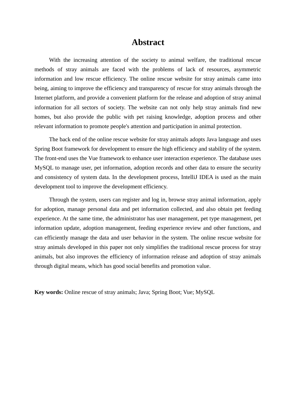 25年查重低 基于JavaWeb的流浪动物线上救助网站的设计与实现.docx_第5页