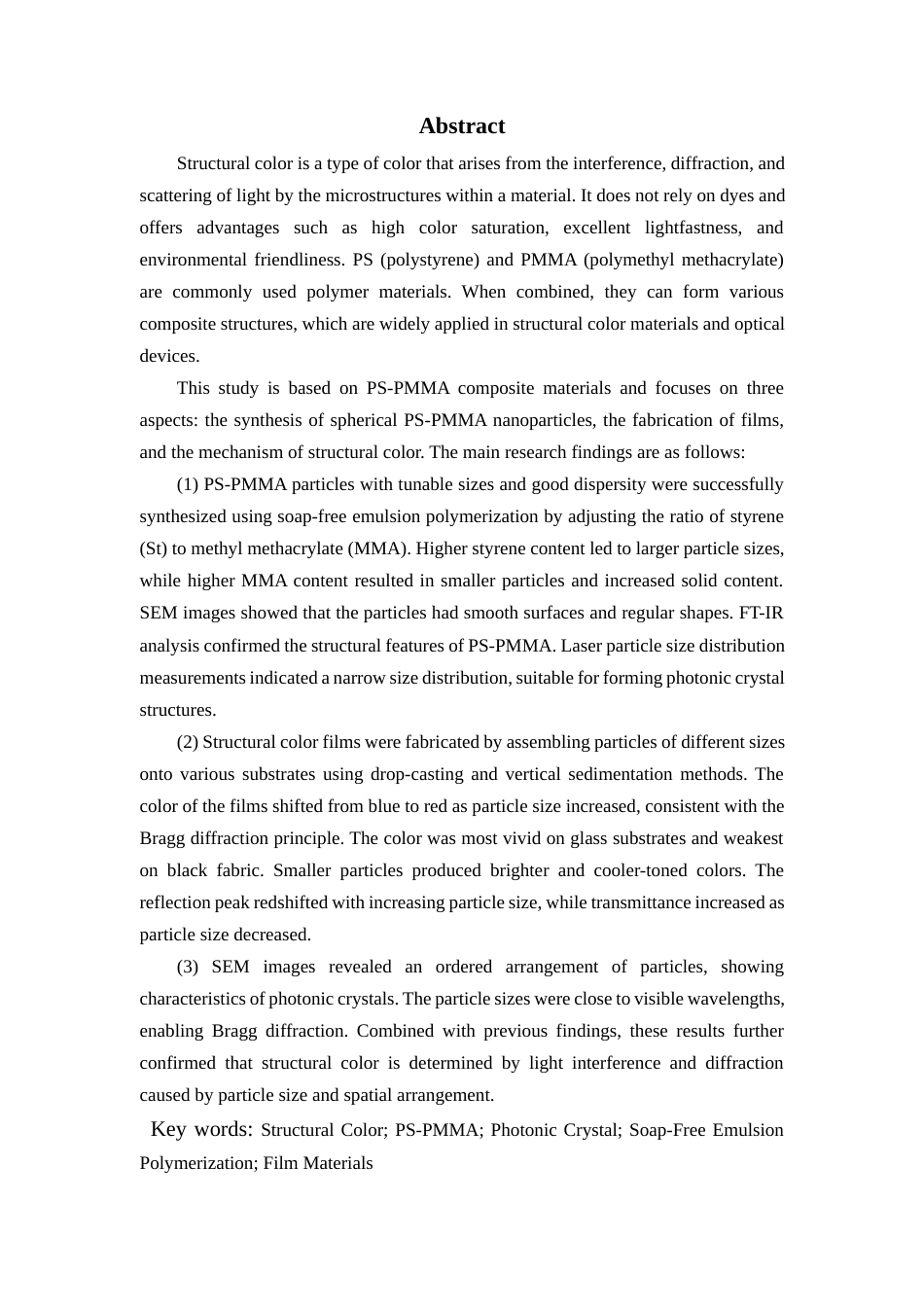 25年查重低 PS-PMMA薄膜结构生色的性能研究.docx_第2页