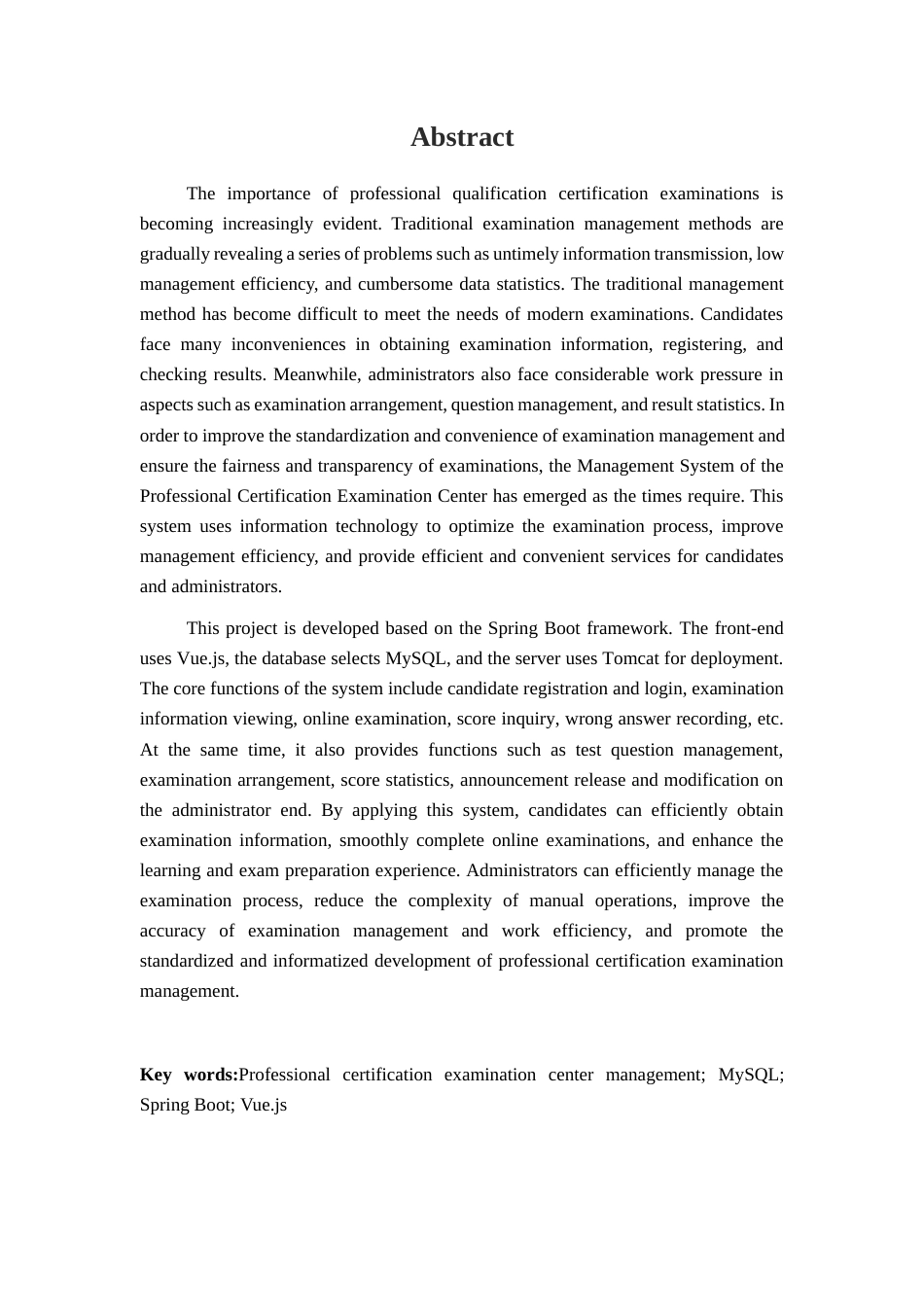 25年查重低 基于SpringBoot的职业认证考试中心管理系统设计与实现.docx_第3页