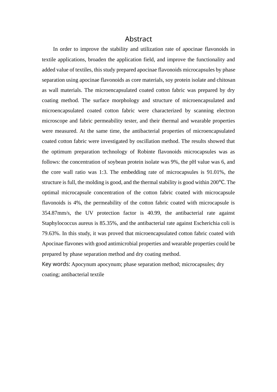 25年查重低 纺织技术 罗布麻黄酮类化合物微胶囊涂层棉织物的开发（2）.docx_第2页