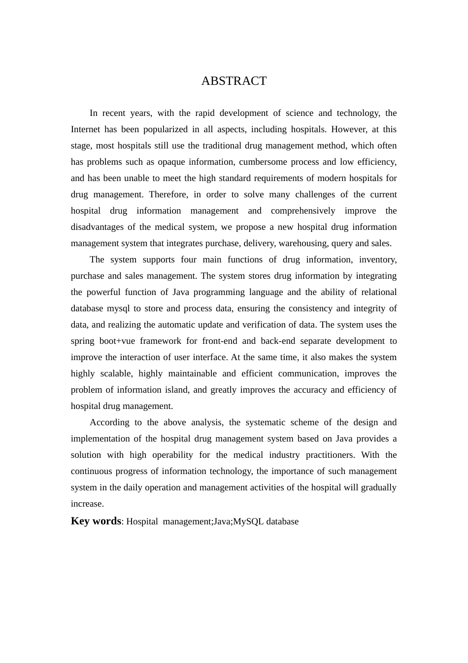 25年查重低 基于Java的医院药品管理系统的设计与实现.docx_第4页