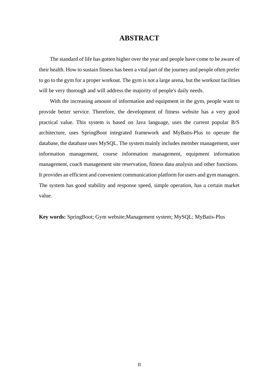 25年WP本科计算机科学与技术 基于SpringBoot的运动氧吧管理平台的设计与实现定稿-约16163字符.docx_第2页