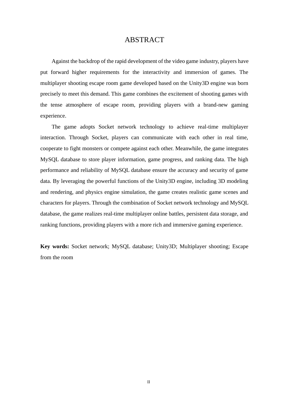 25年WP本科虚拟现实技术 基于Unity3D多人射击密室逃亡游戏的设计与实现定稿-约20940字符.docx_第2页