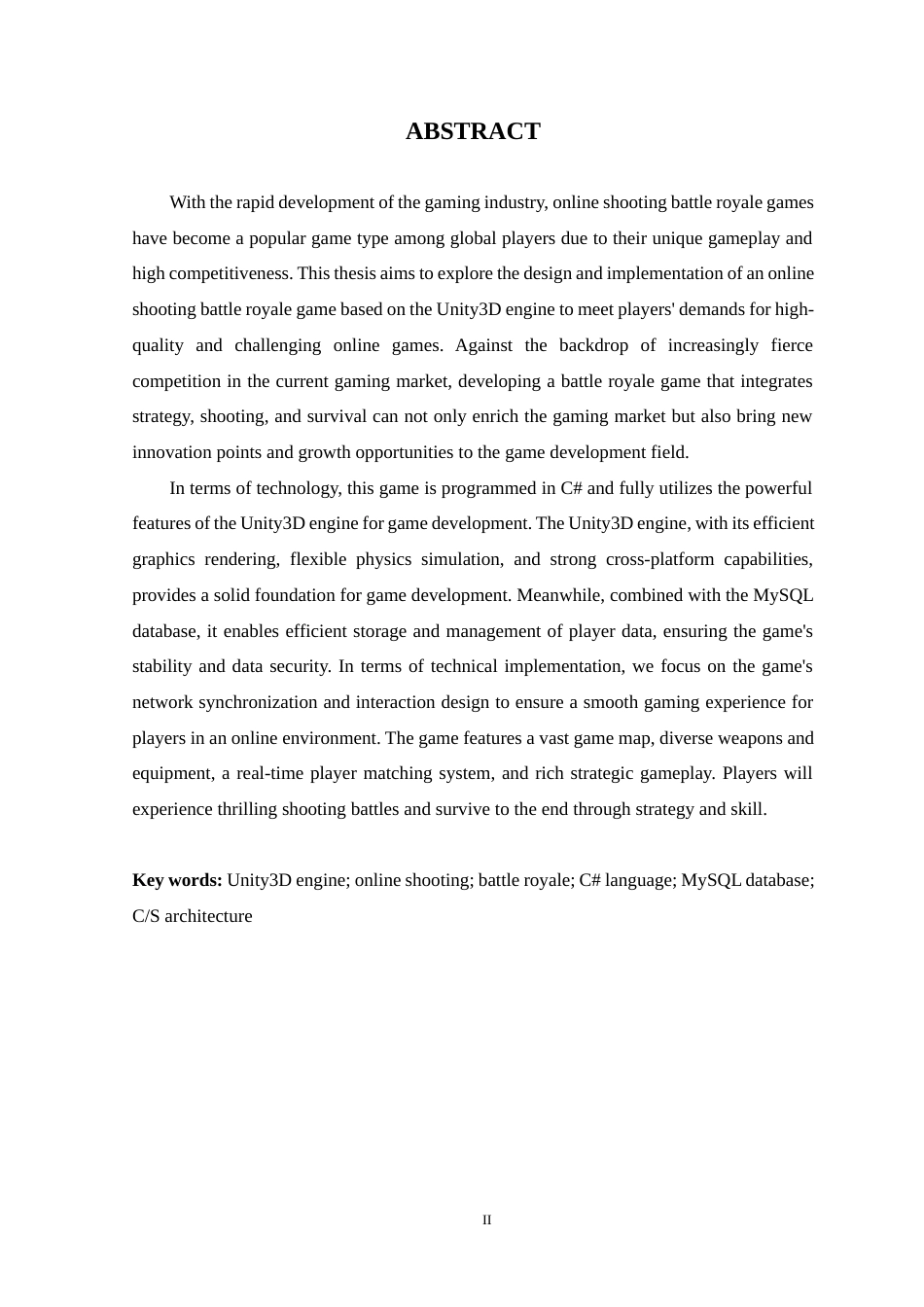 25年WP本科虚拟现实技术 基于Unity3D引擎的多人逃杀游戏设计与实现定稿-约19873字符.docx_第2页