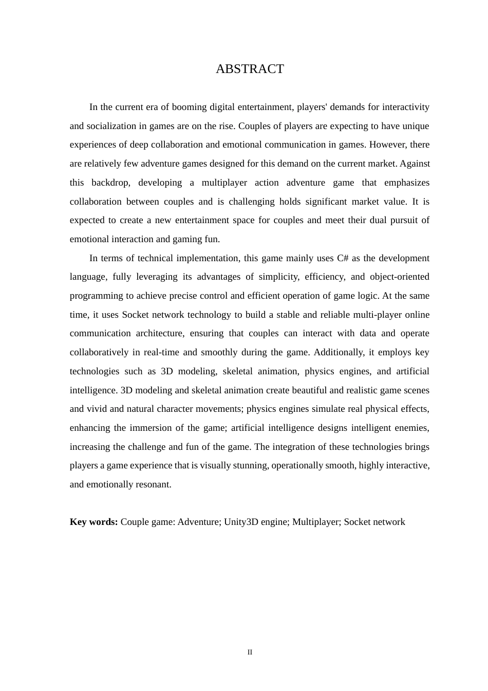 25年WP本科虚拟现实技术 基于Unity的情侣冒险闯关游戏设计与实现定稿-约19780字符.docx_第2页