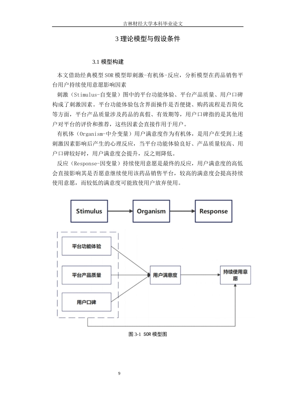 25年WP电子商务 药品销售平台用户持续使用意愿影响因素研究 关键词：药品销售平台;持续使用意愿;SOR;信息系统持续使用模型定稿 过AI-约17011字符.docx_第10页