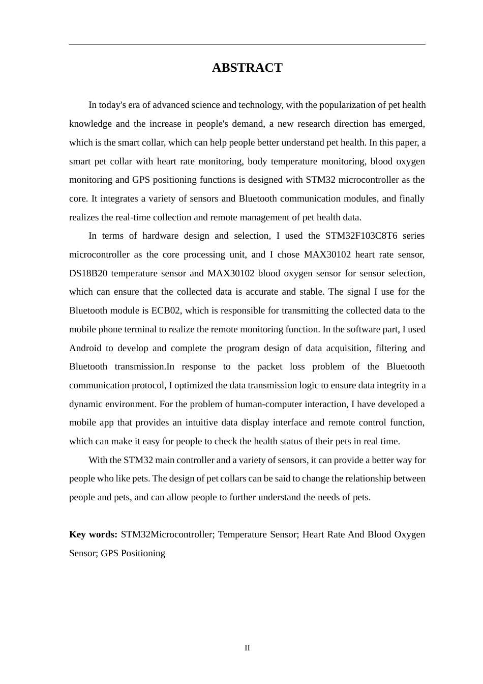 25年WP本科只能科学与技术 基于STM32的智能宠物项圈-约14224字符.docx_第2页