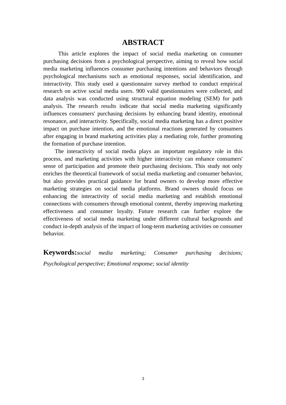 25年原文改  社交媒体营销对消费者购买决策的影响：基于心理学视角的实证研究--【改】(2).doc_第3页