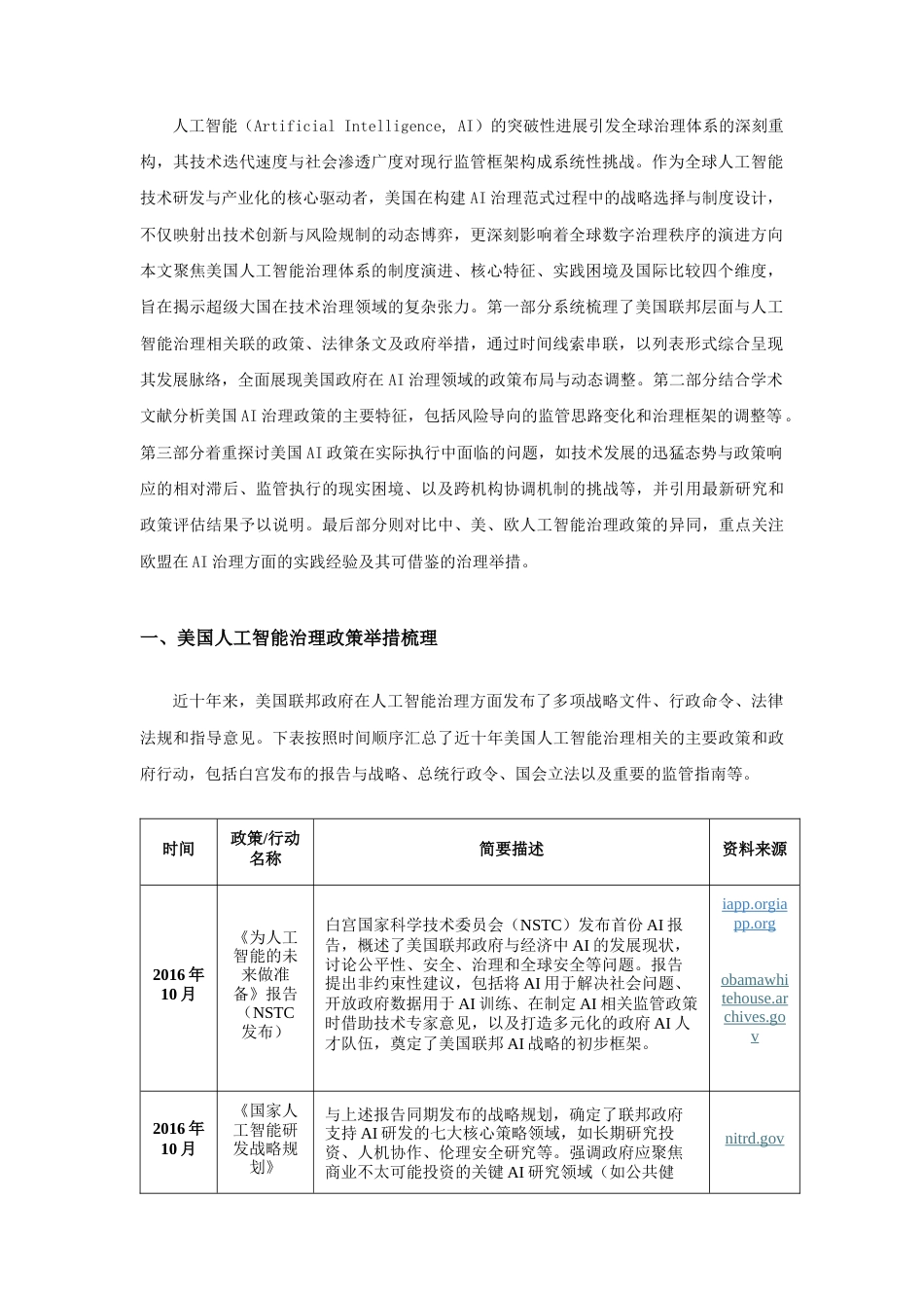 25年原文改  美国人工智能治理的路径、特征与挑战.docx_第2页