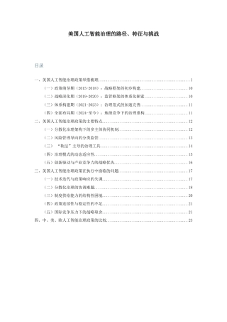 25年原文改  美国人工智能治理的路径、特征与挑战.docx