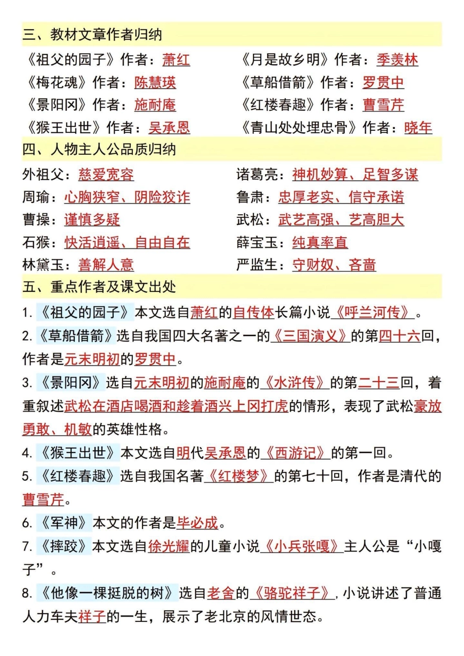 2025五下语文期中高频考点.pdf_第3页
