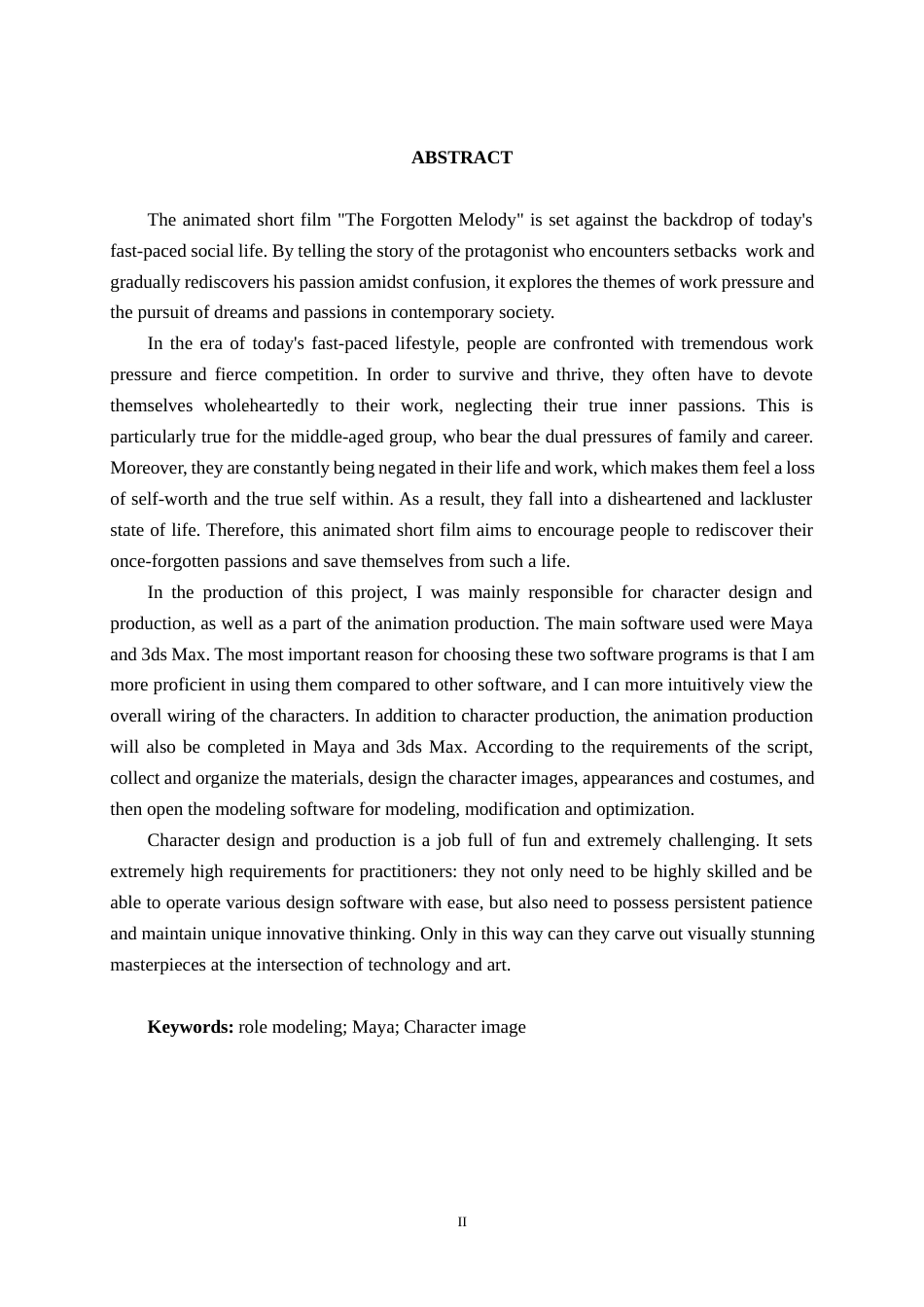 25年WP动画 三维动画短片《遗忘的旋律》角色设计与制作动画2104班-AI6.68-约13881字符.docx_第2页