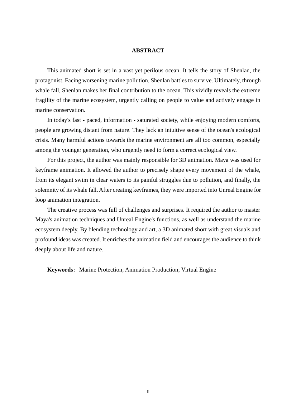 25年WP动画 三维动画设计《鲸落》动画制作动画2113班-AI-约13286字符.docx_第2页