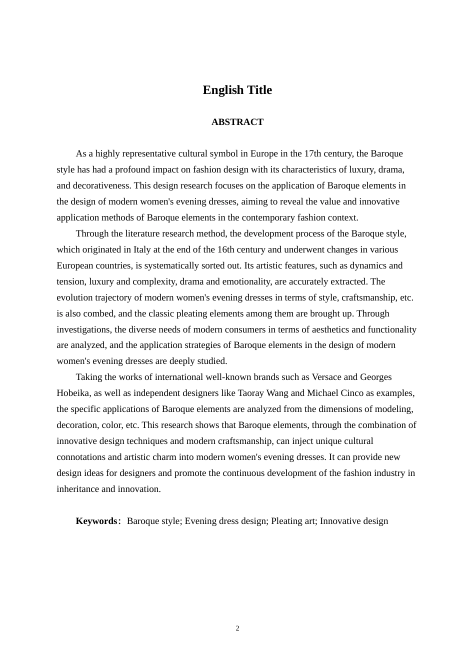 25年WP服装与服饰设计 巴洛克元素在现代女装礼服设计中的应用2102班-AI9.64.docx_第2页