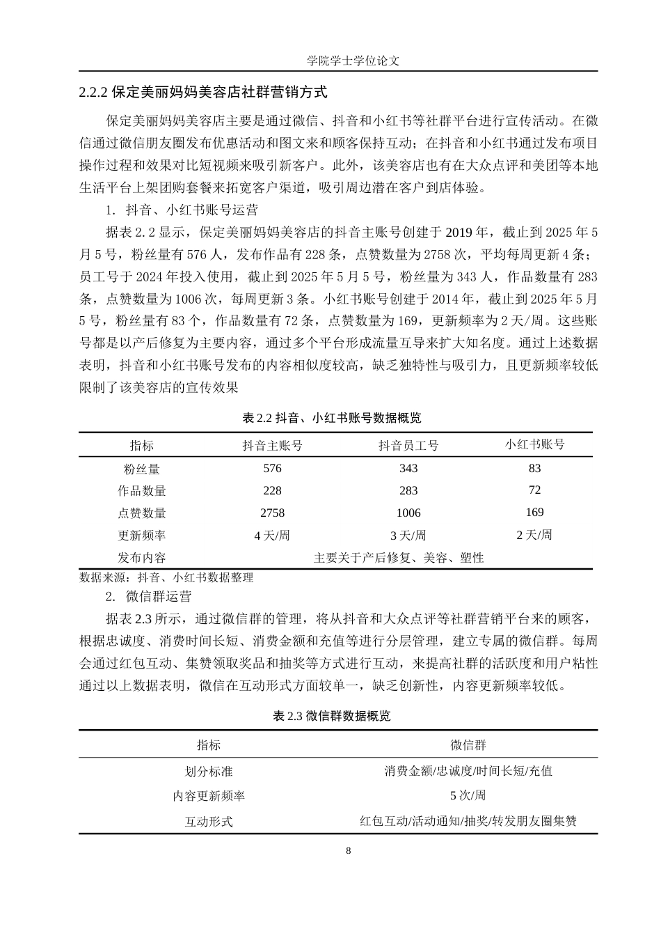 25年WP电子商务-保定美丽妈妈美容店社群营销策略分析-4.83AI10.680-14205.docx_第8页