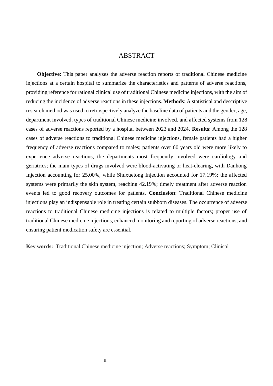 25年WP药学-某院2023~2024年中药注射剂不良反应报告分析-查重16.27AI0-7744.docx_第2页