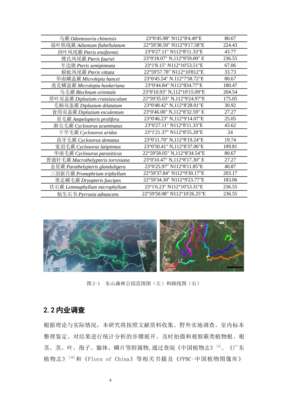 25年WP中草药栽培与鉴定-广东云浮市东山森林公园蕨类植物资源调查-25.020-21197.docx_第10页