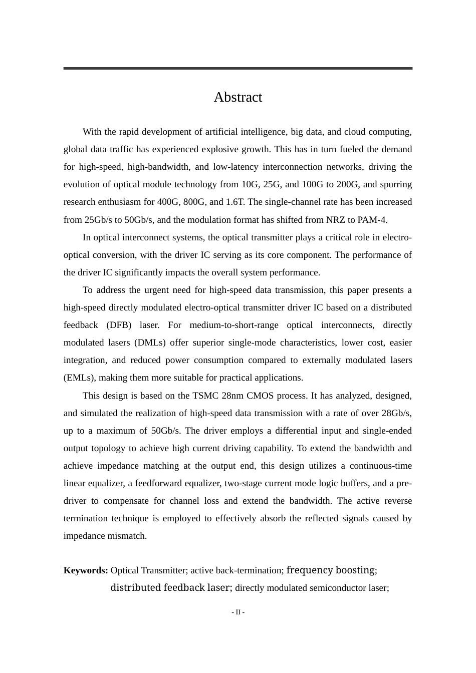 25年WP电子科学与技术 基于分布反馈（DFB）激光器芯片的高速直接调制电光发射机关键技术的研究17.92-AI26.49-约29693字符.doc_第4页