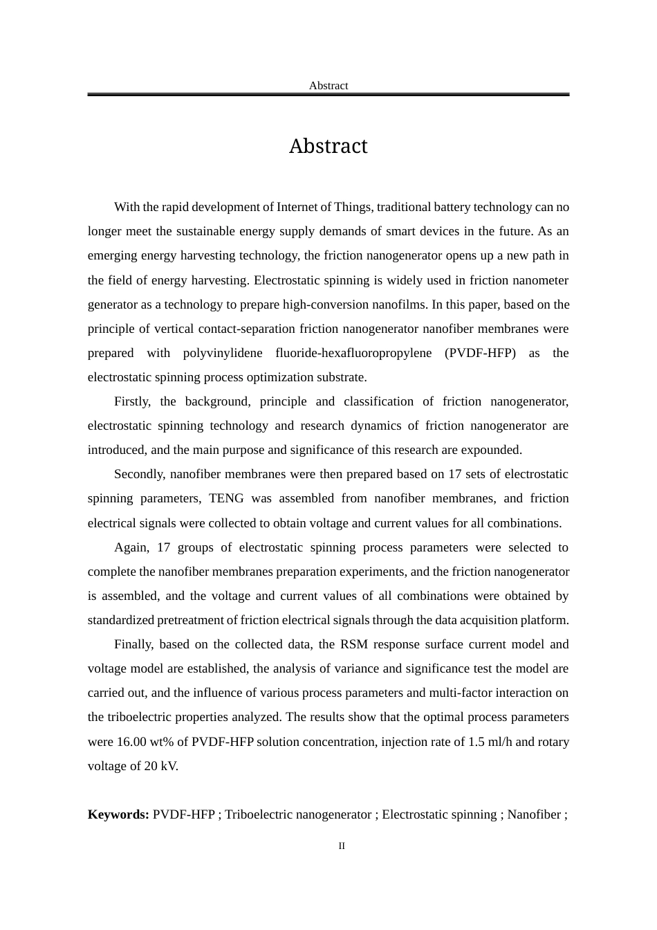 25年WP电子科学与技术 用于摩擦纳米发电机的电纺PVDF-HFP纳米纤维工艺优化18.86-AI10.97-约31306字符.docx_第3页