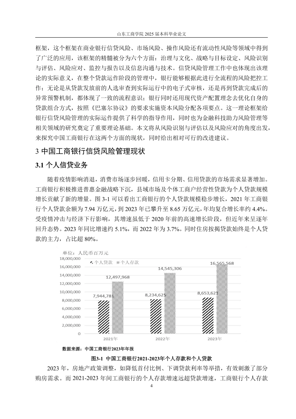 25年WP金融学 中国工商银行信贷风险管理问题研究5.4-AI11.78-约13555字符.pdf_第7页