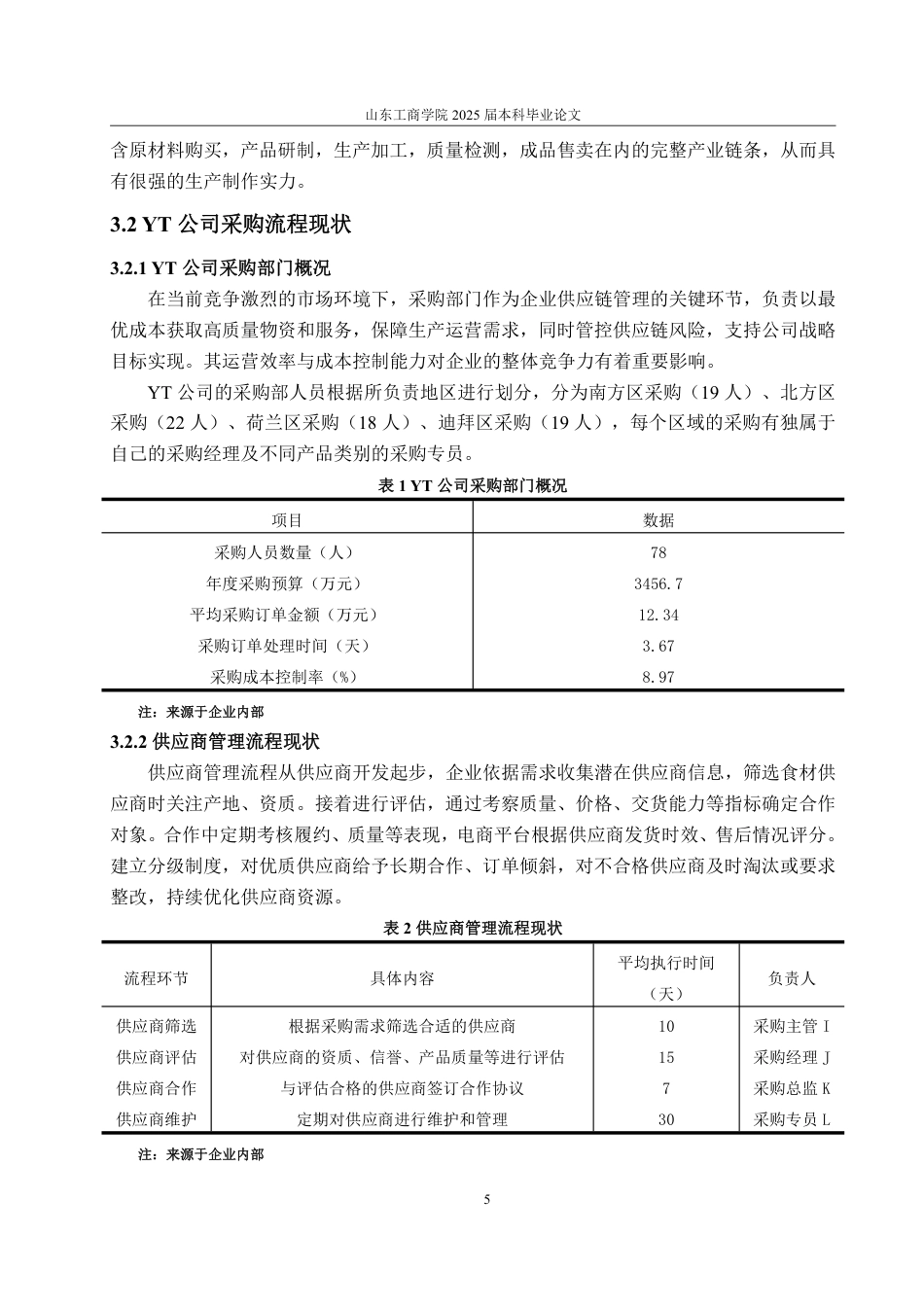 25年WP工商管理 YT食品有限公司采购管理流程优化策略研究3.11-AI17.01-约16924字符.pdf_第10页