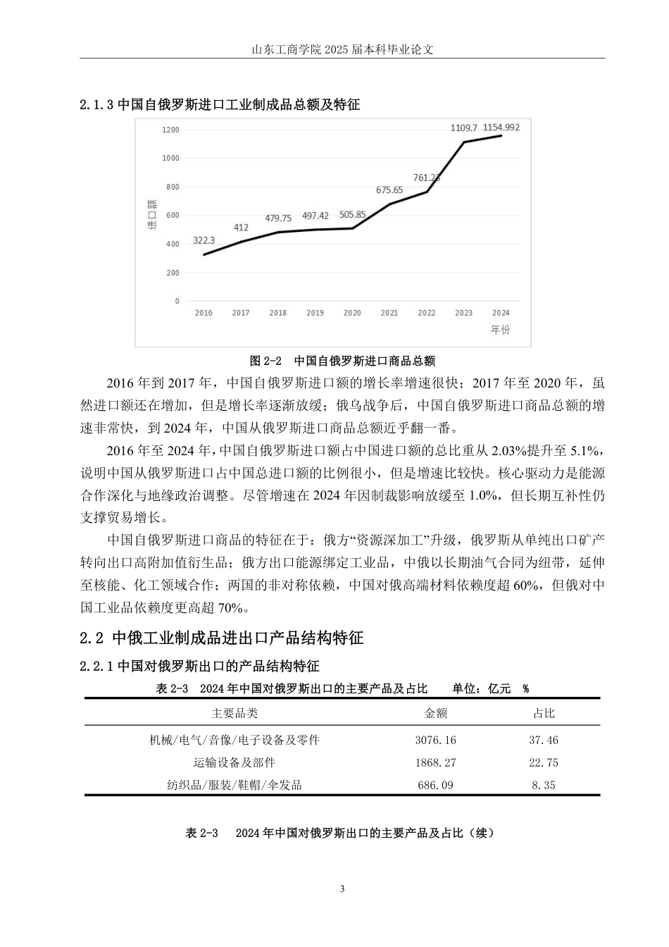 25年WP国际经济与贸易（春季高考） 中俄工业制成品贸易的特点、问题及对策研究23.39-AI12.3-约14111字符.pdf_第7页