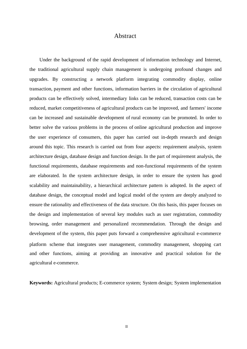 25年WP计算机科学与技术_农产品电商系统的设计与实现_张鹏程 2稿0-10514.docx_第2页