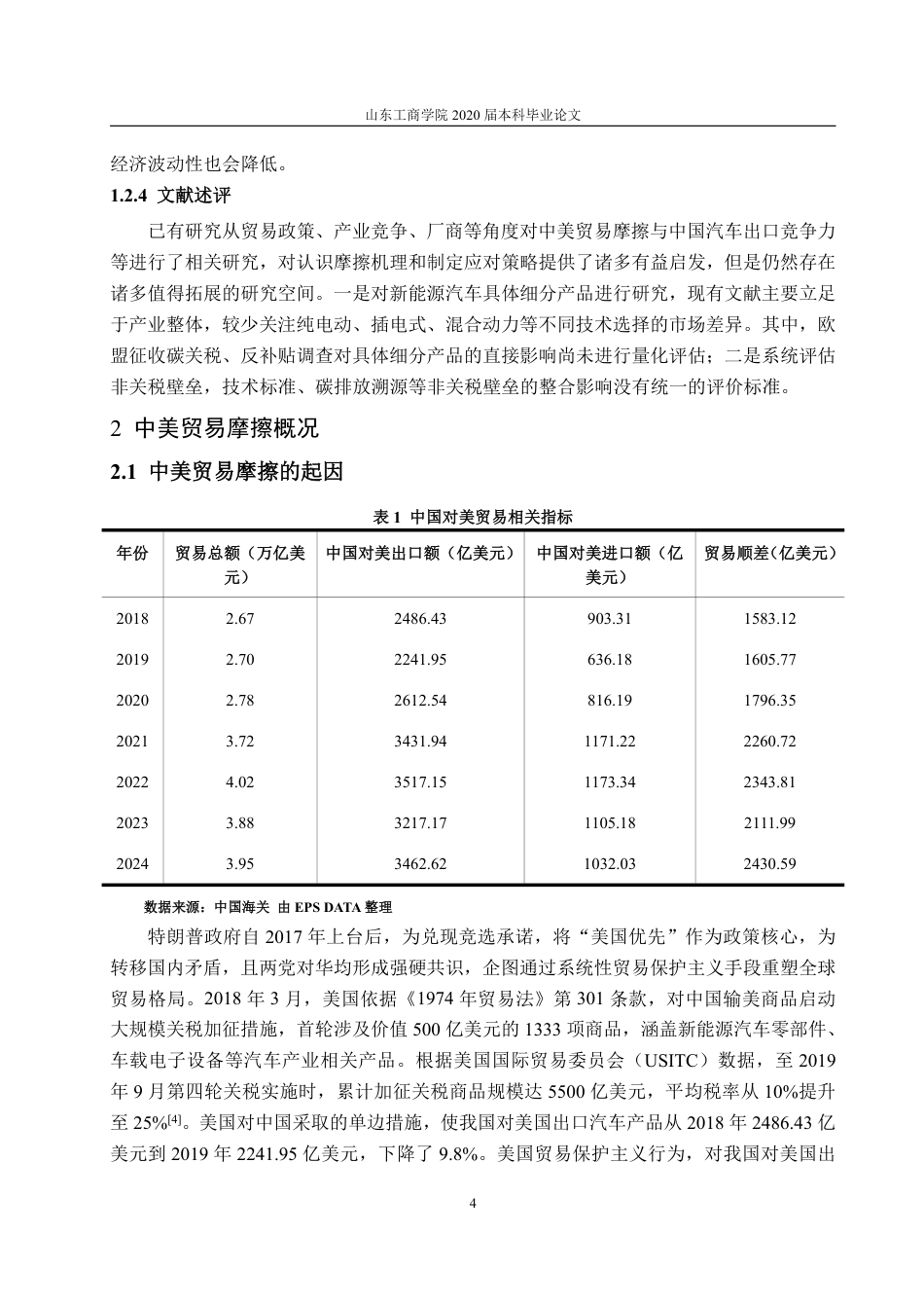 25年WP国际经济与贸易 中美贸易摩擦对中国汽车产业出口竞争力影响的研究8.14-AI10.79-约18593字符.pdf_第9页