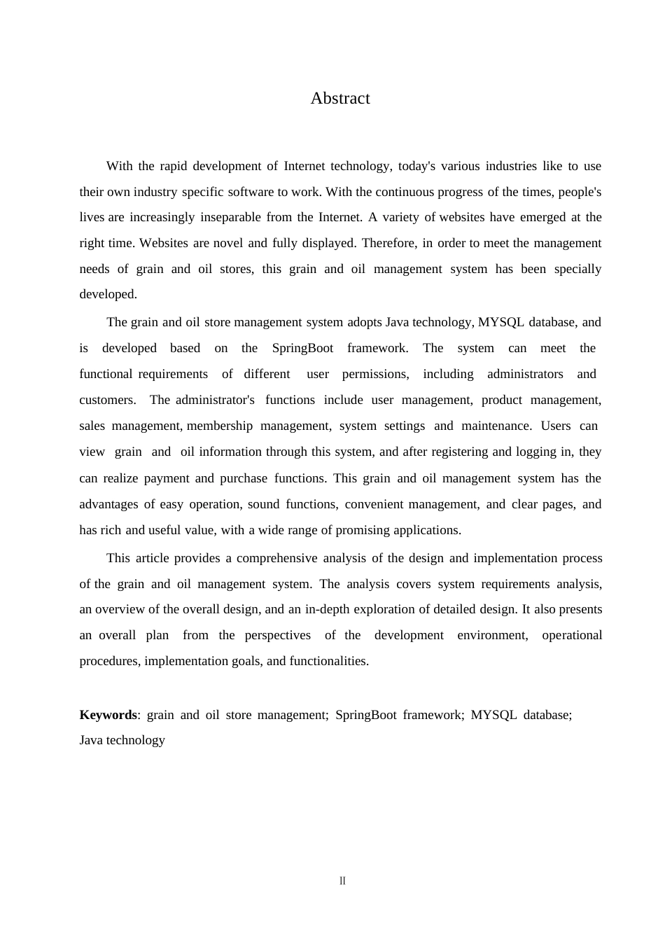 25年WP计算机科学与技术-基于SpringBoot的粮油店管理系统设计与实现-0-12565.docx_第2页