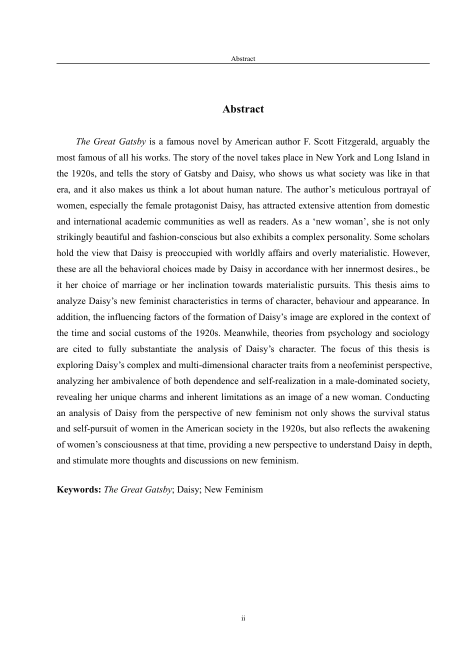25年WP英语 《了不起的盖茨比》中黛西的新女性主义形象1.49-AI28.63-约33666字符.pdf_第5页