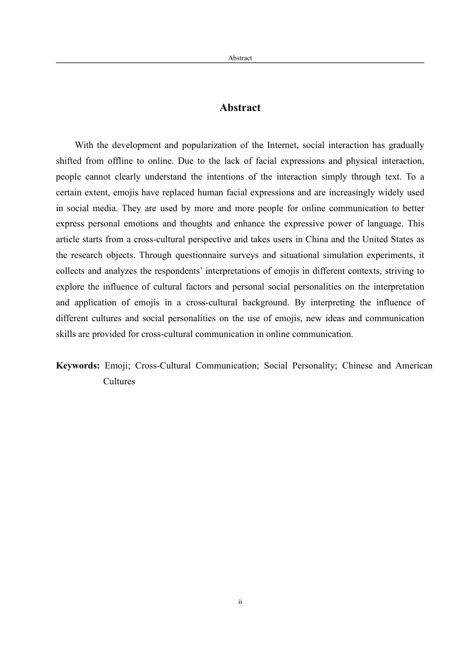 25年WP英语 跨文化背景下社交性格对表情符号的解读及应用的影响0.54-AI17.54-约31649字符.pdf_第3页