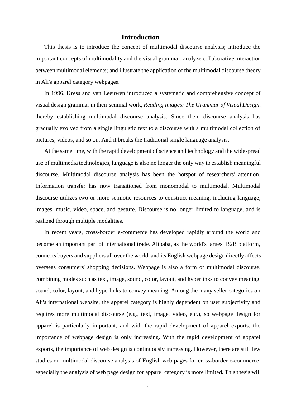 25年WP商务英语-阿里服装品类跨境电商平台英文网页研究：多模态话语分析理论视角0-5953.docx_第5页