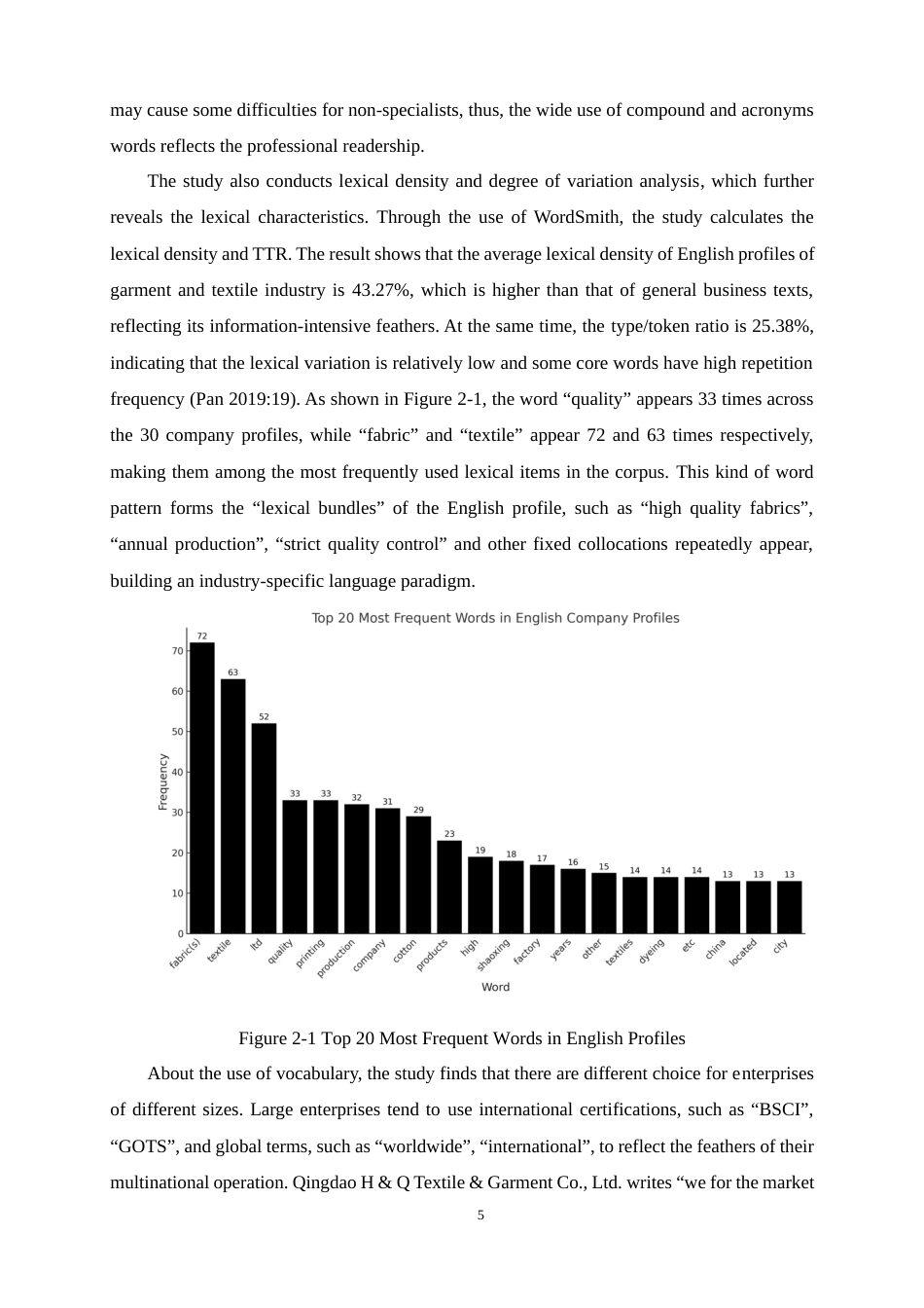 25年WP商务英语-外贸公司英文简介的语言特征研究——以服装纺织行业为例0.310-8415.docx_第10页